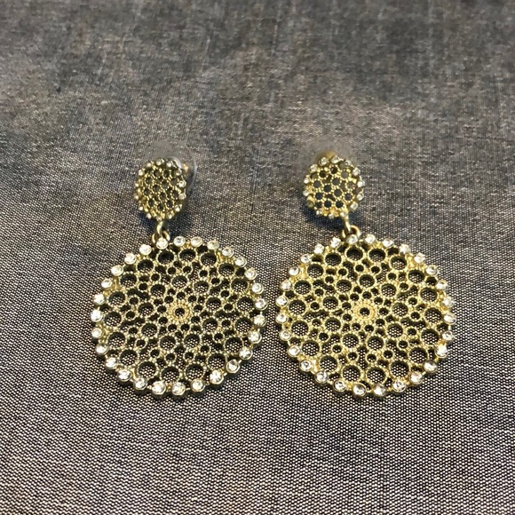 Round Gold Earrings - Picture 1 of 3